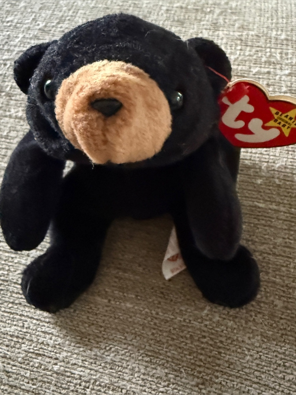 VINTAGE 90S TY BEANIE BABY BLACKIE BEAR 1994 GEN 4 HANG TAG PVC PELLETS